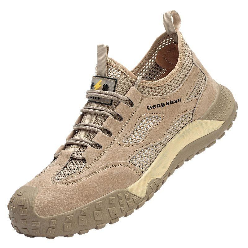 summer safety shoes breathable mesh work shoes with plastic toe industrial non-slip sneakers insulated work boots for welder