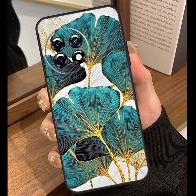 Ginkgo Leaf Gold Fol Art Case For OnePlus 15 R 13T 13R 12R 10T 8T 13 12 11 9 10 Pro Nord 5 CE 4 2 3 Lite N20 N30 Cover