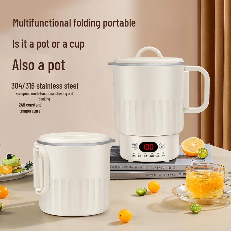 Portable Electric Stainless Steel Folding Travel Kettle for Boiling Water