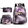 Demon Hunter Girl Group Backpack Kpop Backpack Digital Color Printing Boys And Girls School Bag Shoulder Bag Three-Piece Set