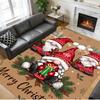 Christmas Printed Square Area Rug Soft Non Slip Floor Carpet For Bedroom Holiday Gift