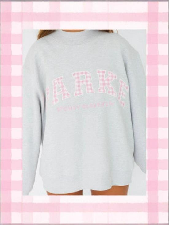 205 Kapuzenpullover mit gesticktem Logo, Langarm, lockere Passform, mit Tasche