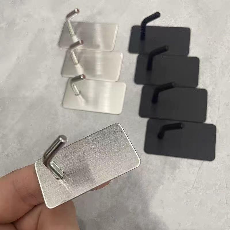 Stainless Steel Adhesive Door Hook | No-Drill, Traceless Wall-Mounted Hook for Clothes, Coats & Hats