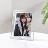 Clear Glass Picture Frame Minimalist Crystal Tabletop Photo Frame Multiple Sizes 5/6/7/8/10inch/A4 for Home Office Decor