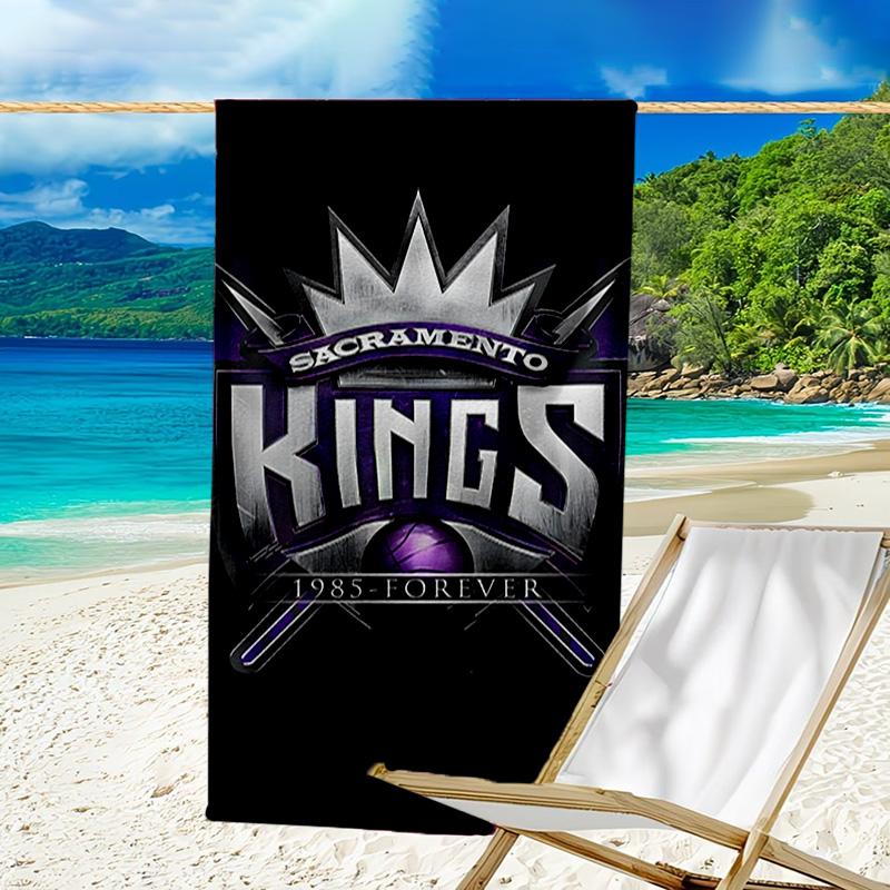 Kings Basketball Team Logo Quick-Dry Microfiber Beach Towel Super Soft & Absorbent for Bath, Beach, Travel Bath Time Accessory, Fan gifts