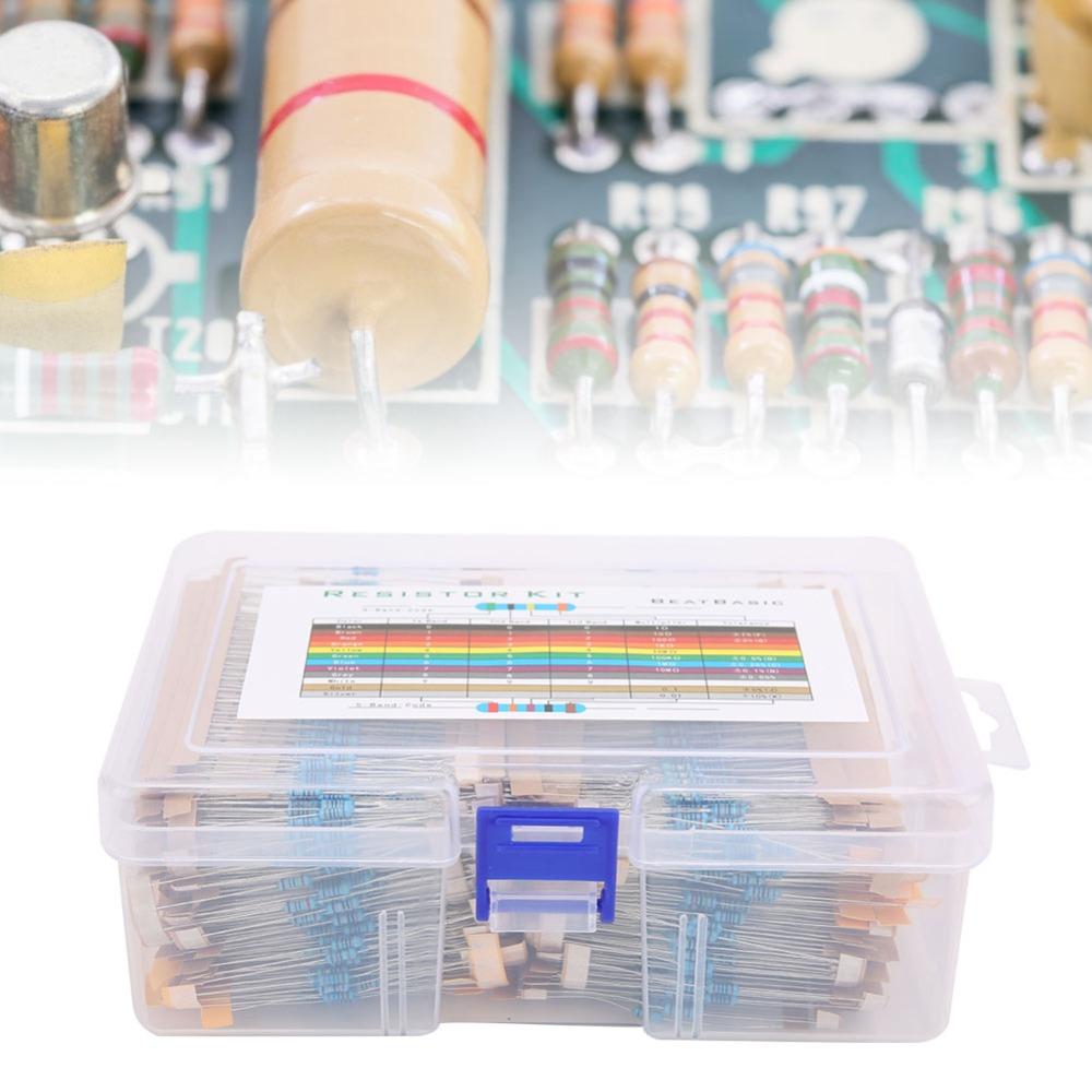 2600 BUC Rezistor 1 Ohm-3M Ohm 1/4w Rezistor Film Metalic Set Componente Electronice DIY Electronică