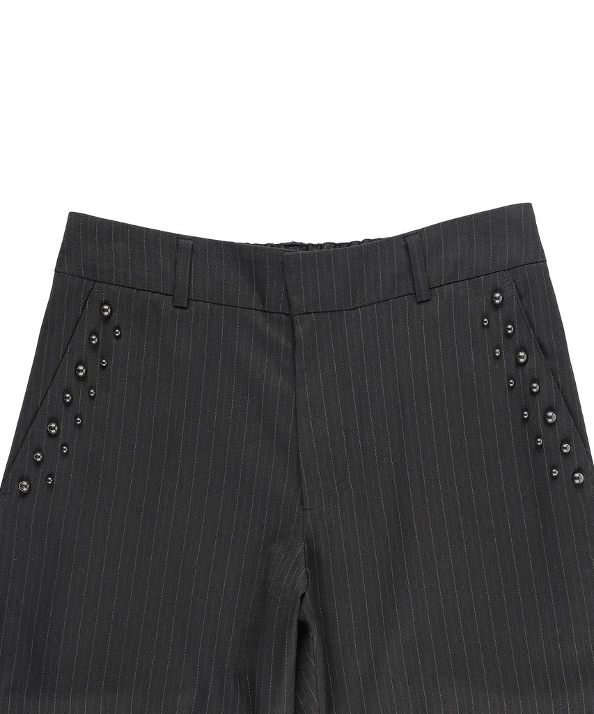 Bonbaihan Stud Stripe Bootcut Trousers Black