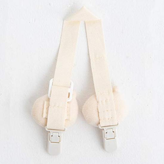Pompkins BABY Organic Cotton 100% Rabbit Bear Dog Series Bib Clip Y-1171, Rabbit Natural, Made In Japan