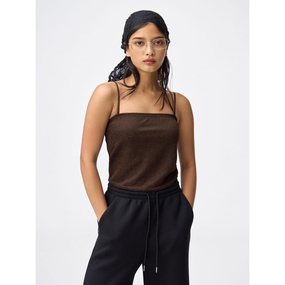 

Gu By Uniqlo Укороченный блестящий топ-труба Brafeel +e 45 YELLOW/XS