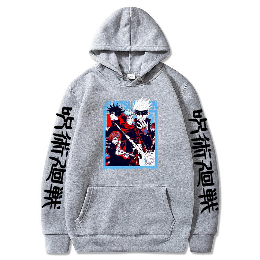 Jujutsu Kaisen Anime Pullovers Graphic Hoodies Vintage Oversized Hooded Hip Hop Long Sleeves Hoodie Men Women Clothes