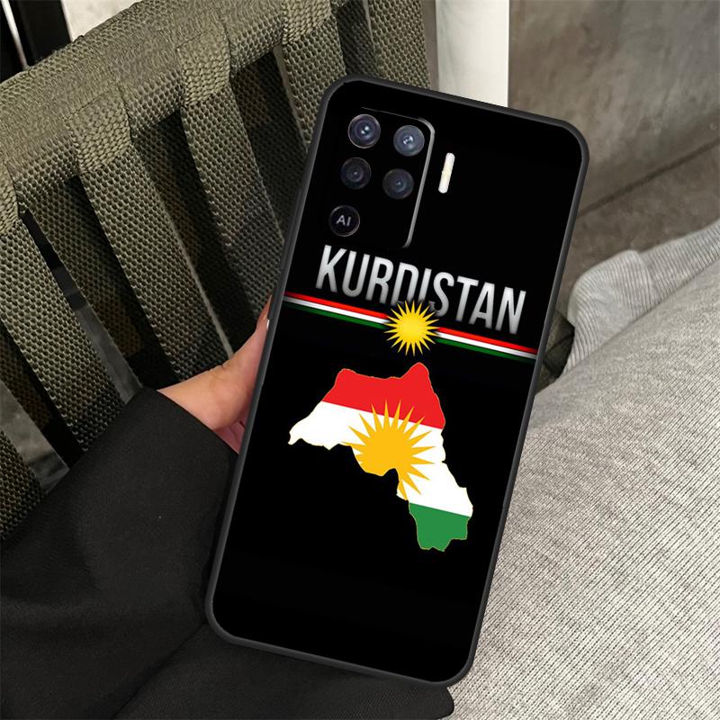 Etui z flagą Kurdystanu do Oppo A78 A98 A80 A40 A60 A18 A38 A58 A15 A17 A77 A74 A94 A54 A57S A16 A76 A96 Pokrowiec