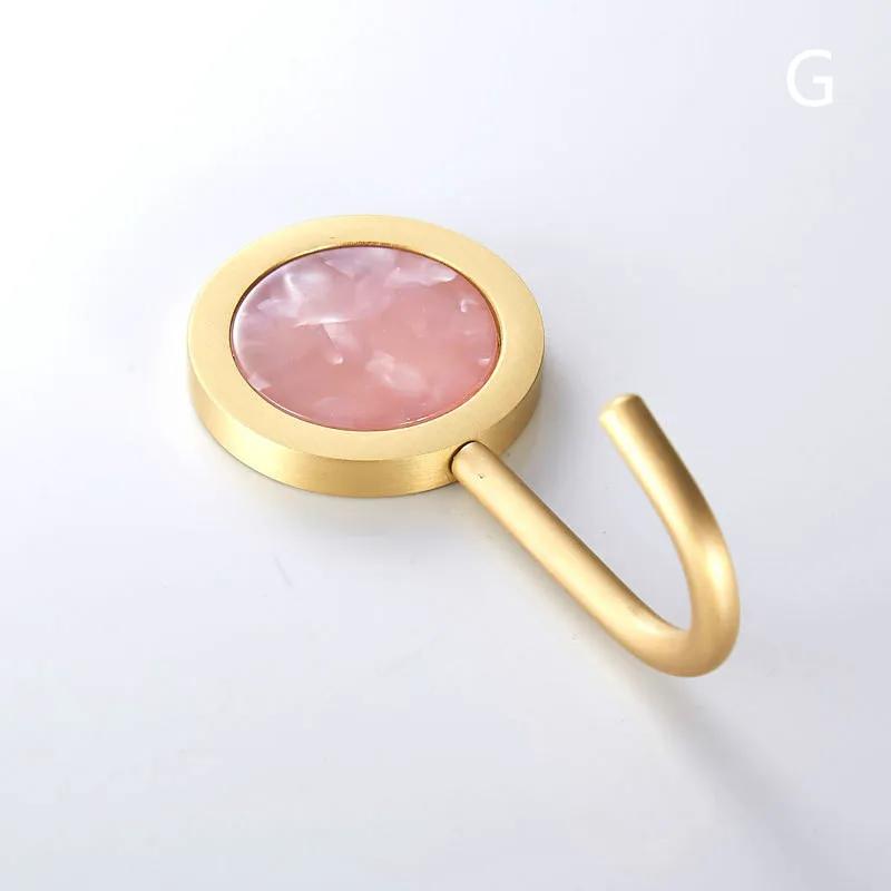 

1PCS Brass Free Perforated Gold Hook Nordic Metal Drawing Strong Load-bearing Glue Hook Wall Creative Coat Hook G