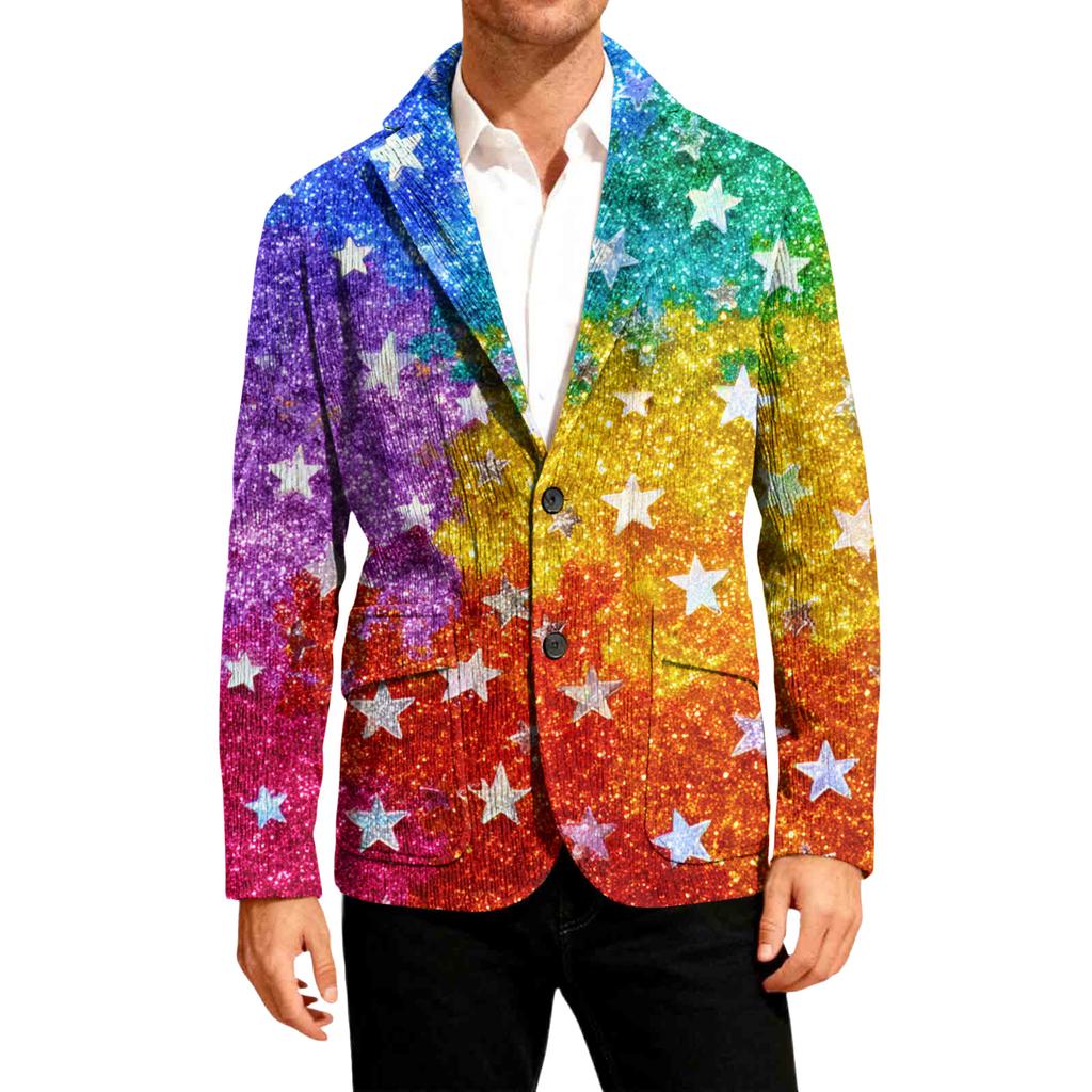 Herren Business Casual Mode Bedruckte Cordjacke