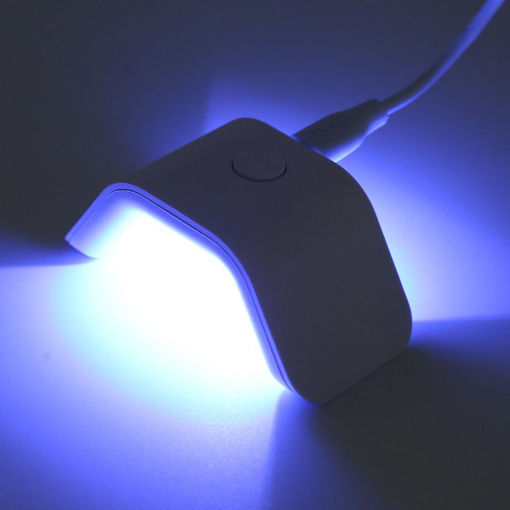 2W Ein-Finger UV Lampe Mini Maniküre Nagellack Trockner Nagelgel HärtungslampeWeiß