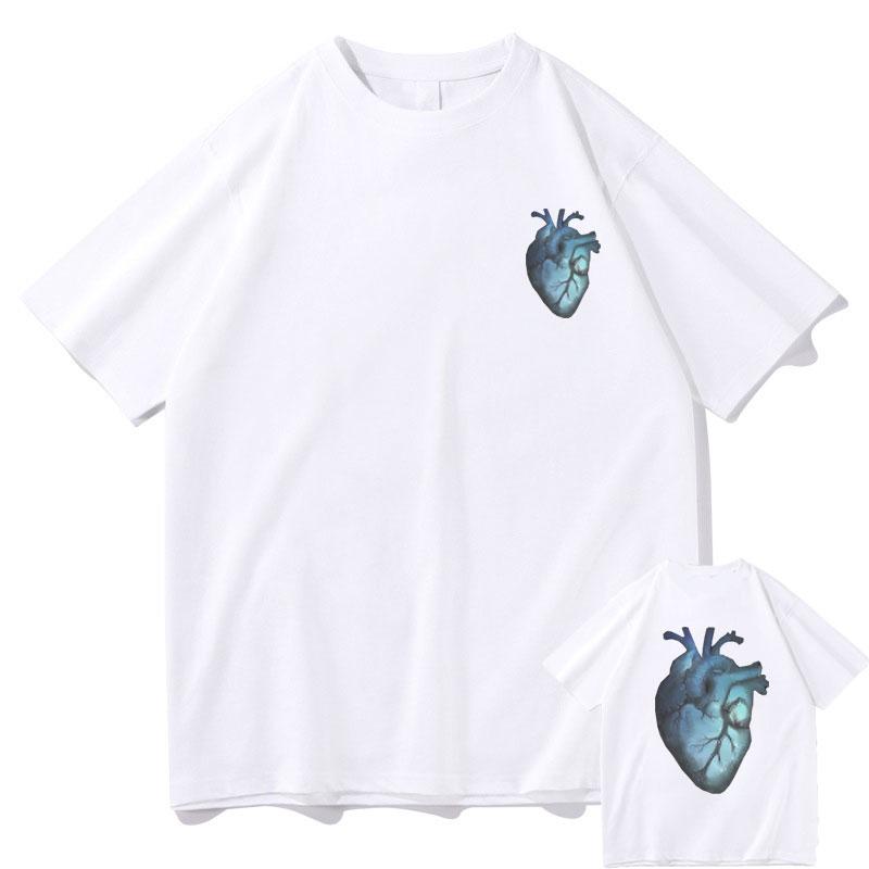 Le Monde Chico Album Tshirt PNL French Rap Band T Shirt QLF Heart Graphic Print Tshirts Men Women Hip Hop Oversized T Shirts