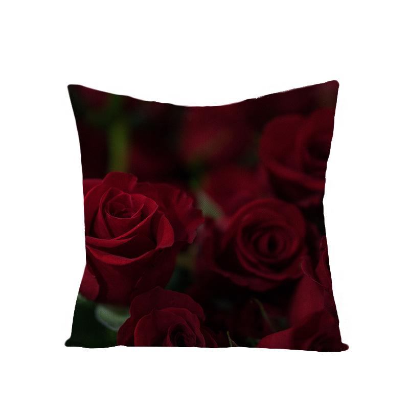Modern Simple 3D Flower Polyester Pillow Cover for Home New Chinese Style Pillow Sofa Car Cushion Cover