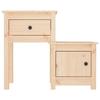 Table de chevet - Maison Exclusive - Bois de pin massif - 1 tiroir et 1 porte - 79,5x38x65,5 cm