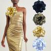 Broche Exagerado de Flor de Rosa con Alfiler Flor de Pecho Accesorios para Ropa Joyería de Fiesta para Mujeres
