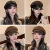 Adjustable Woolen Winter Beret Hat Vintage Breathable Newsboy Pumpkin Hat Warm Elegant Panama Cap for Women