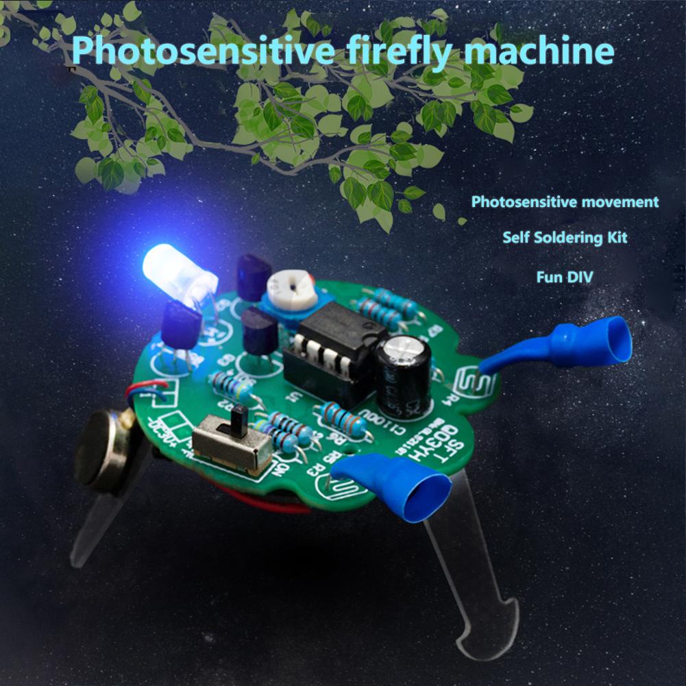 LED Breathing Light Photosensitive Sensor Mobile Robot Simulated Robot Toy Electronic Soldering H4S9