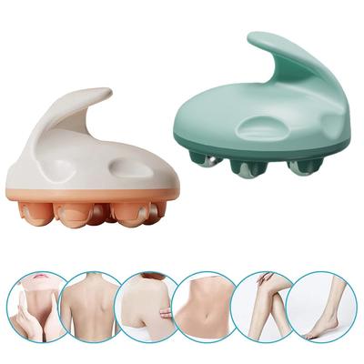 Hand Roller Massager With 360-Degree Metal Balls For Neck Abdomen Thigh Back Body Pain Relief Deep Tissue Muscle Relax