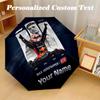 Max Verstappen Automatic 8‑ribs Umbrella, Custom Name Text Personalized Folding Umbrella Rain Sun Gift