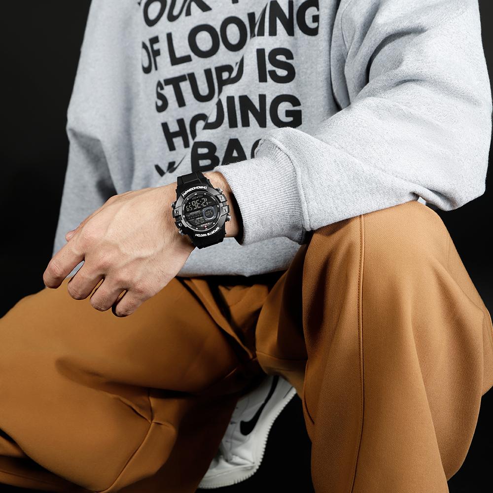 NAVIFORCE Sports Digital Watch for Men Boy Chronograph Calendar Date Alarm Waterproof 50m Night Pattern Men Casual Watch NF6102