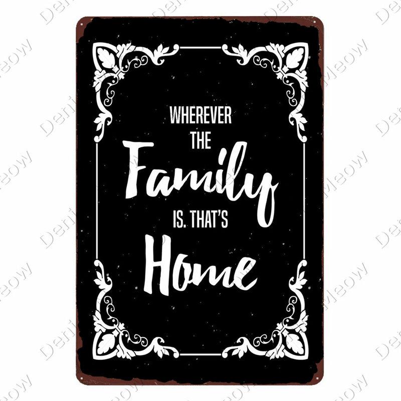 Lovely Flower WELCOME To My Home Iron Metal Poster Tin Sign Plate Wall Decoration Vintage Art Painting Family Rule Plaque A392