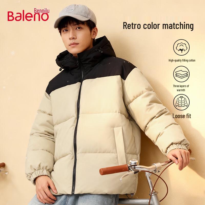 

Baleno Men s Heavyweight Plush-Lined Hooded Winter Jacket L
