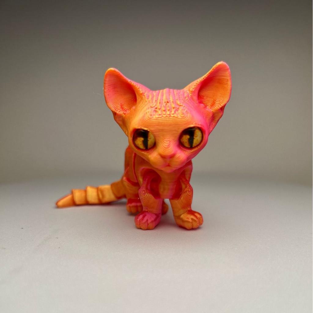 12cm Creative Mini 3D Printing Cute Siamese Pet Cat Toy New Simulation Animal Home Decoration Model Children Birthday Gift