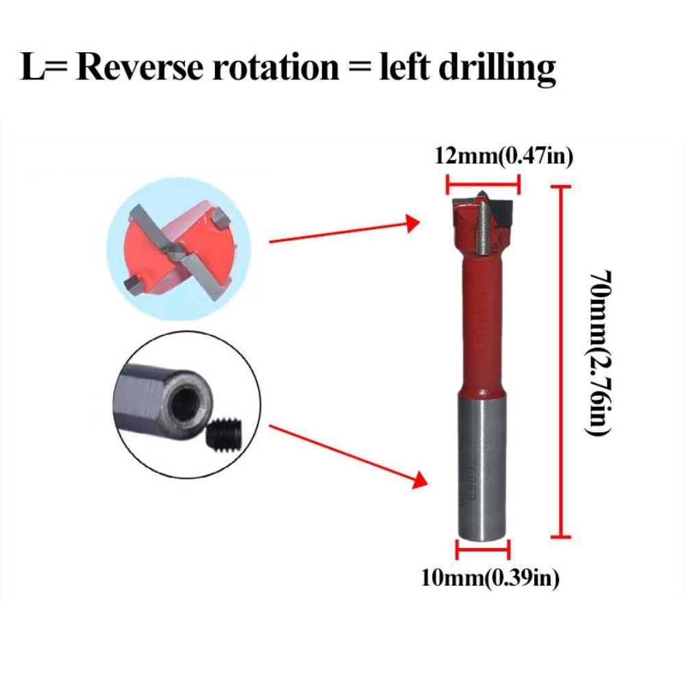 Zinc Zinc Alloy Material Forstner Drill Bit Left/Right Rotation Woodworking Drill Bit  Woodworking Tools