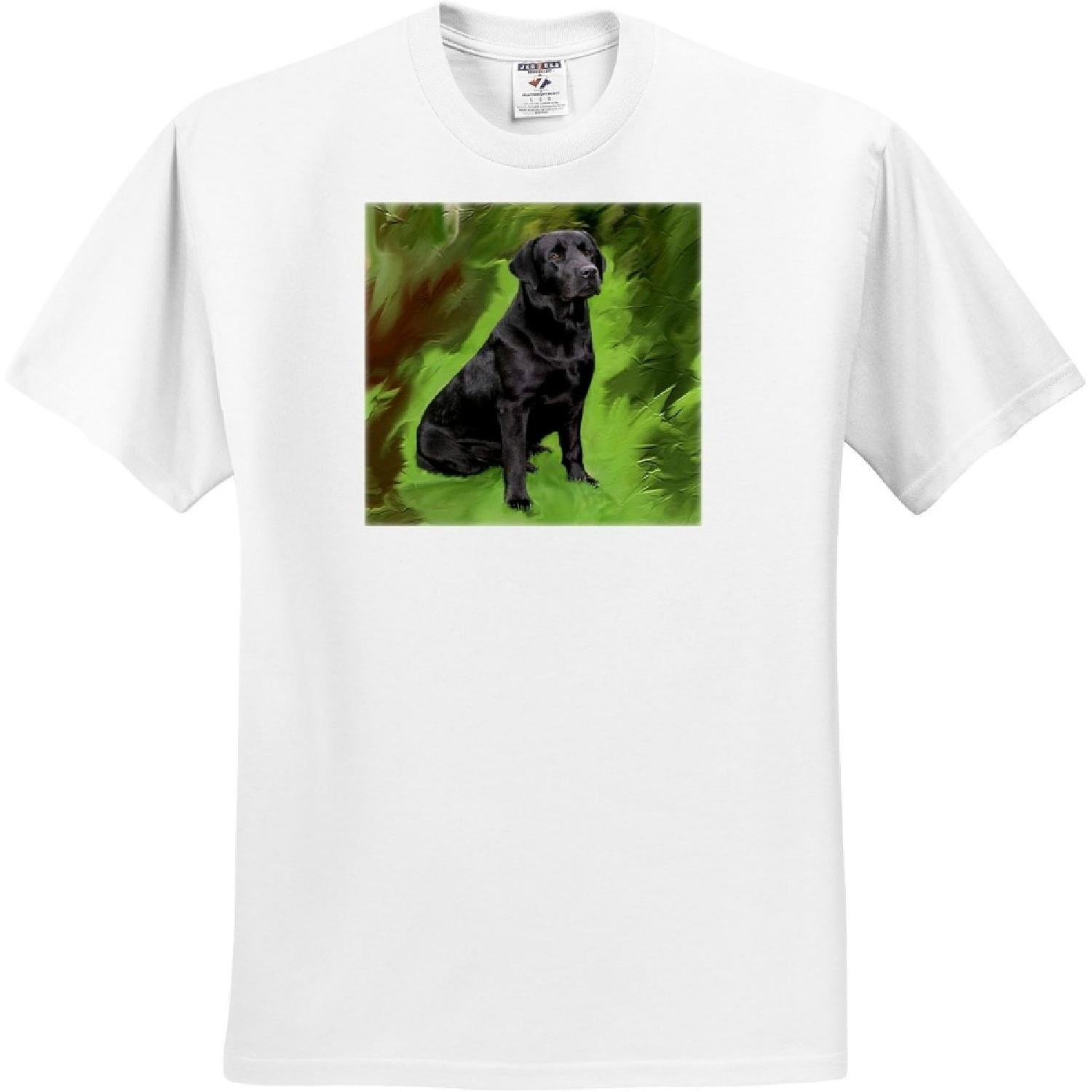 

3dRose, Black Labrador Retriever, T-Shirt XXXXXL білий