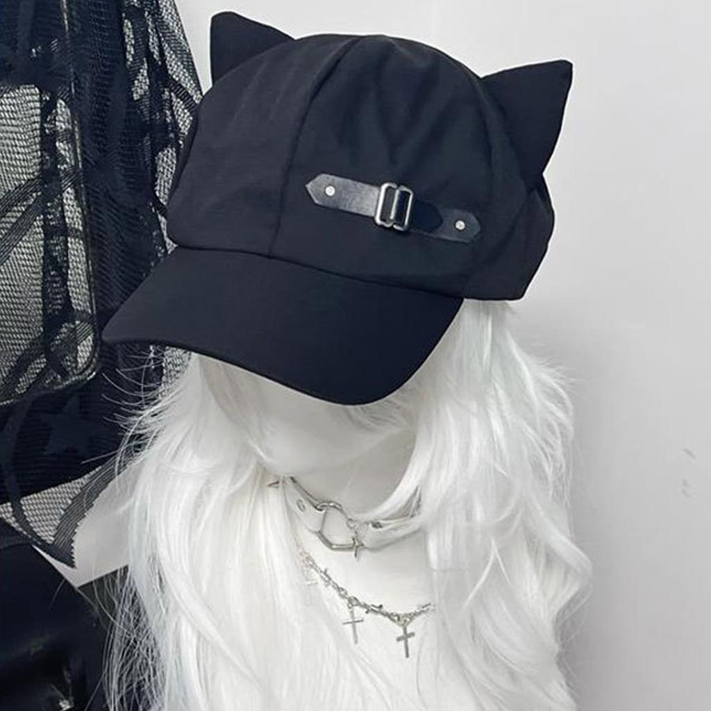 Vintage Anime Beret Hat for Girls Street Hiphop Dancing Hat for Casual Cosplay Costume Cap Painters Hat with Cats Ear