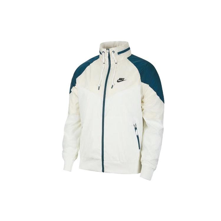 Nike Sportswear Wind Runner Colorblock hooded Long Sleeves Jacket Green White Men s CN8771-133 XL
