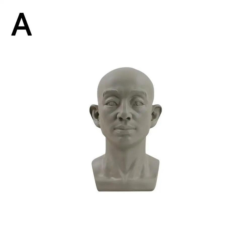 Art Plaster Portrait Teaching Aids Simulation Flat Head Plaster Portrait Practical Mini Version Resin Tool Sketch Learning