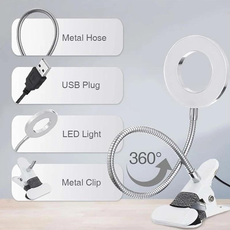 Lampada da lettura a LED con morsetto, 3 colori e 10 luminosità, lampada da scrivania flessibile a collo di cigno, lampada da lettura per bambini, luce notturna, luce da libro