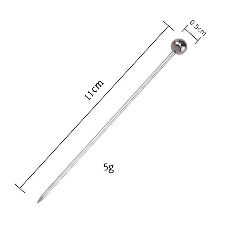 

Stainless Steel Fruit Skewers and Cocktail Picks - 304 Metal Drink Forks Silver [Single Piece] серебряный/золотой