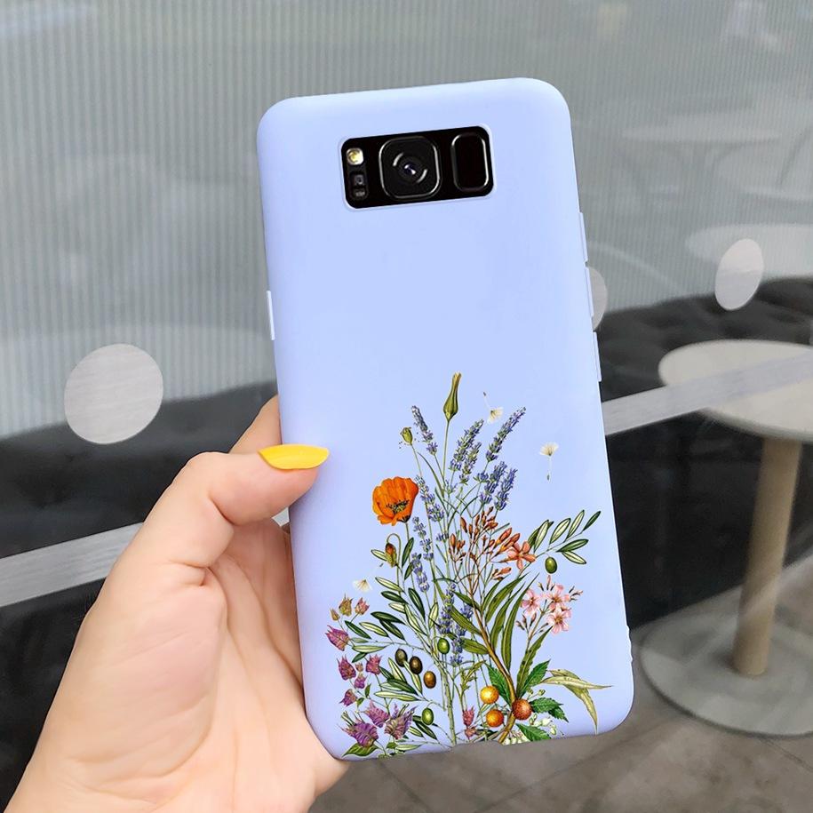 Shockproof Case For Samsung S8 Plus SM-G955F Cover Colorful Daisy Cactus Soft Matte Phone Case For Samsung S8 S 8 S8+ G950F Capa