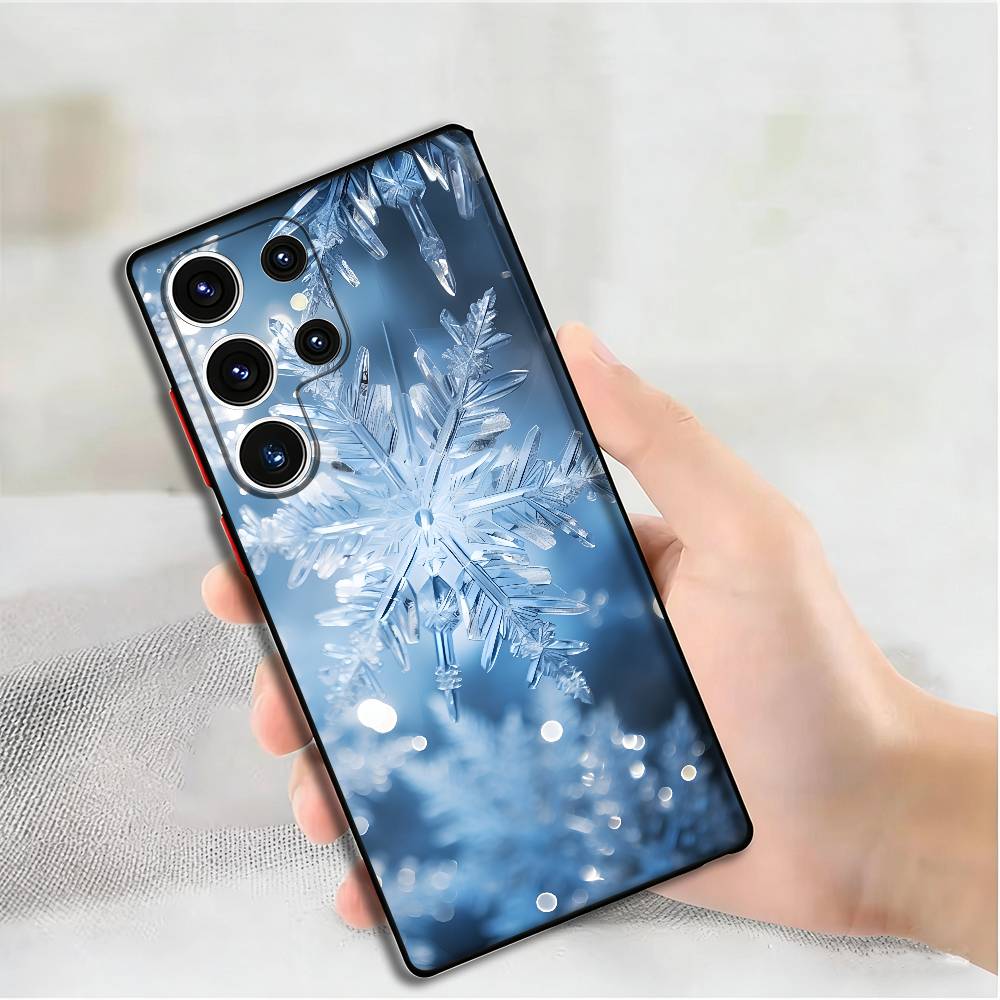 

Beautiful Snowflake Phone Case For Samsung S24 25 23 22 21 20 Plus Ultra 5G Lite Shockproof Cover Samsung S22ULTRA5G