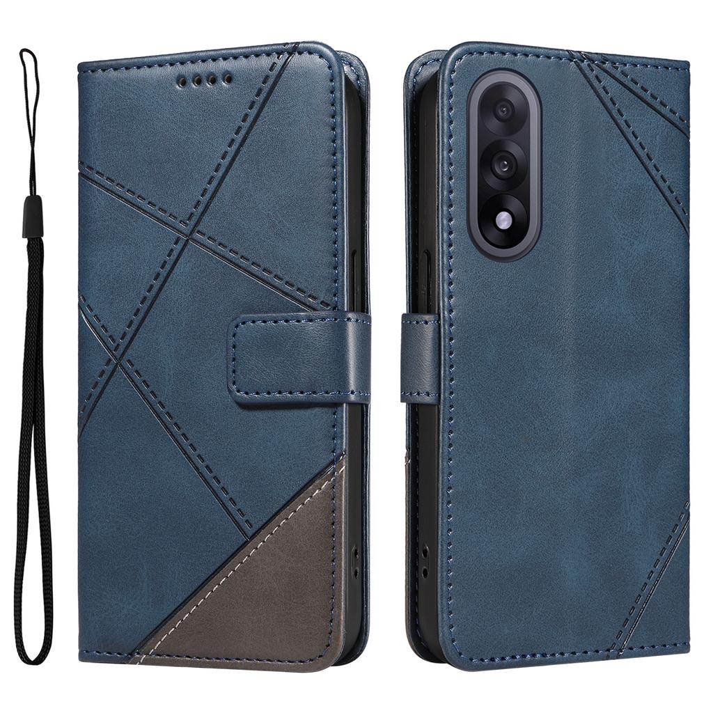 Für OnePlus Nord 5 5G/OnePlus Ace 5 Ultra 5G Lederhülle Geometrisches Liniendesign Brieftasche Handyhülle mit Handschlaufe