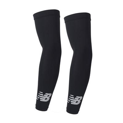 New Balance Unisex Compression Arm Sleeves for Outdoor Sports, Black, Sizes L/XL (1 Pair)