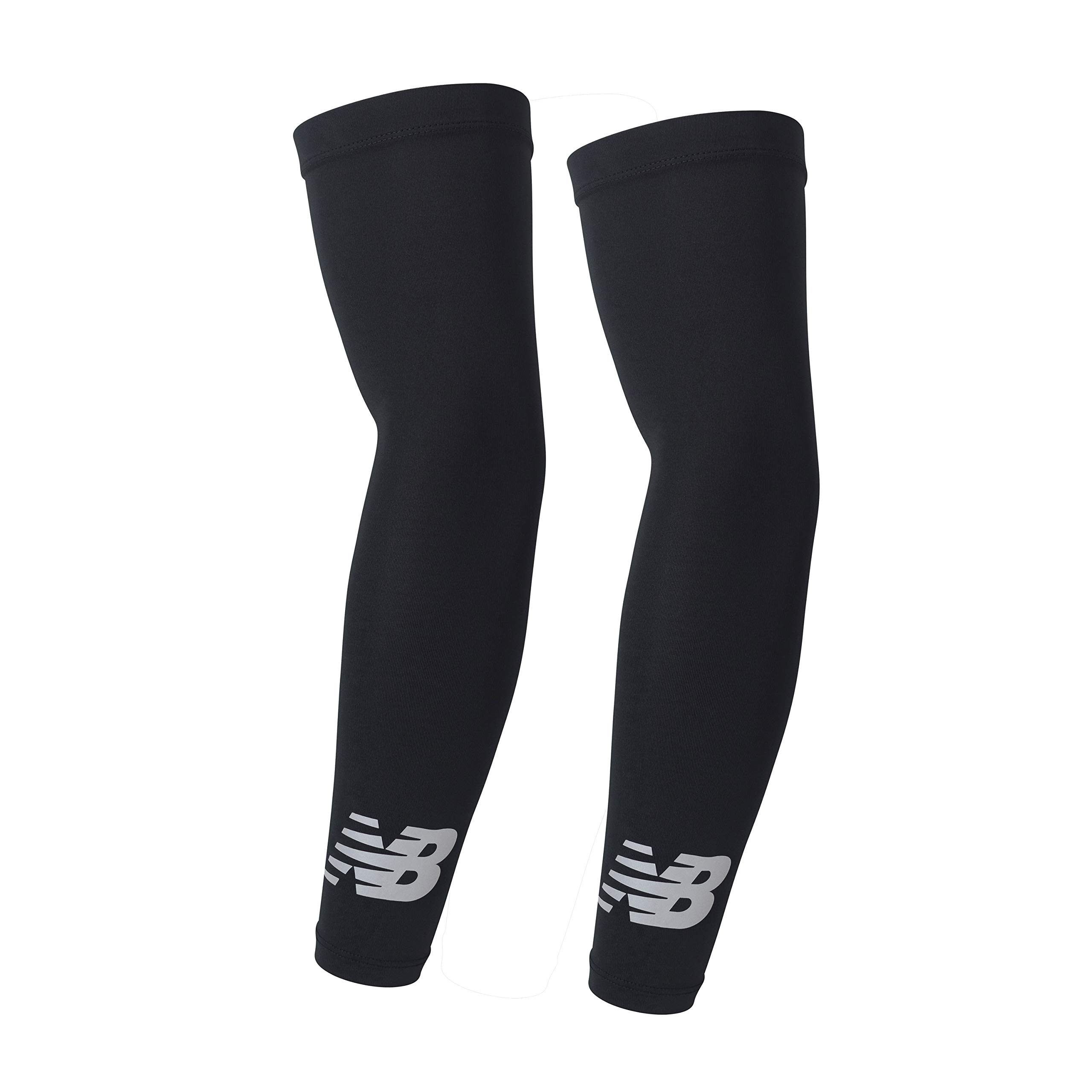 

New Balance Unisex Compression Arm Sleeves for Outdoor Sports, Black, Sizes L/XL (1 Pair)