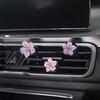 1 Pair Flower Air Vent Clip Peach Blossom Air Conditioning Outlet Clip for Women Girls Cute Car Air Freshener Decor for Interior Accessories