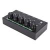 4 Channel Sound Mixer Rechargeable Portable Low Noise Stereo Sound Mixer for Home Studio Recording Live Streaming Black
