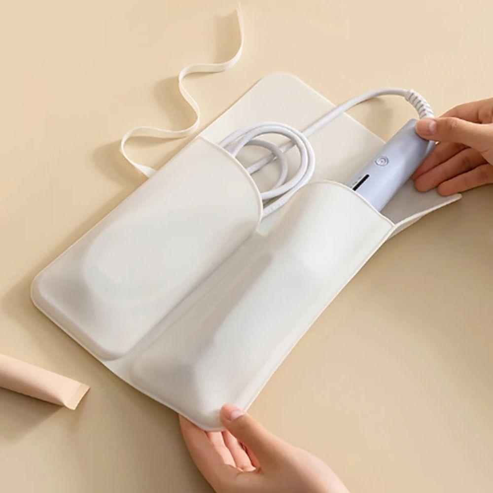 Folding Hair Curler Storage Bag Silicone Heat Resistant Mat  for Hair Care Tool