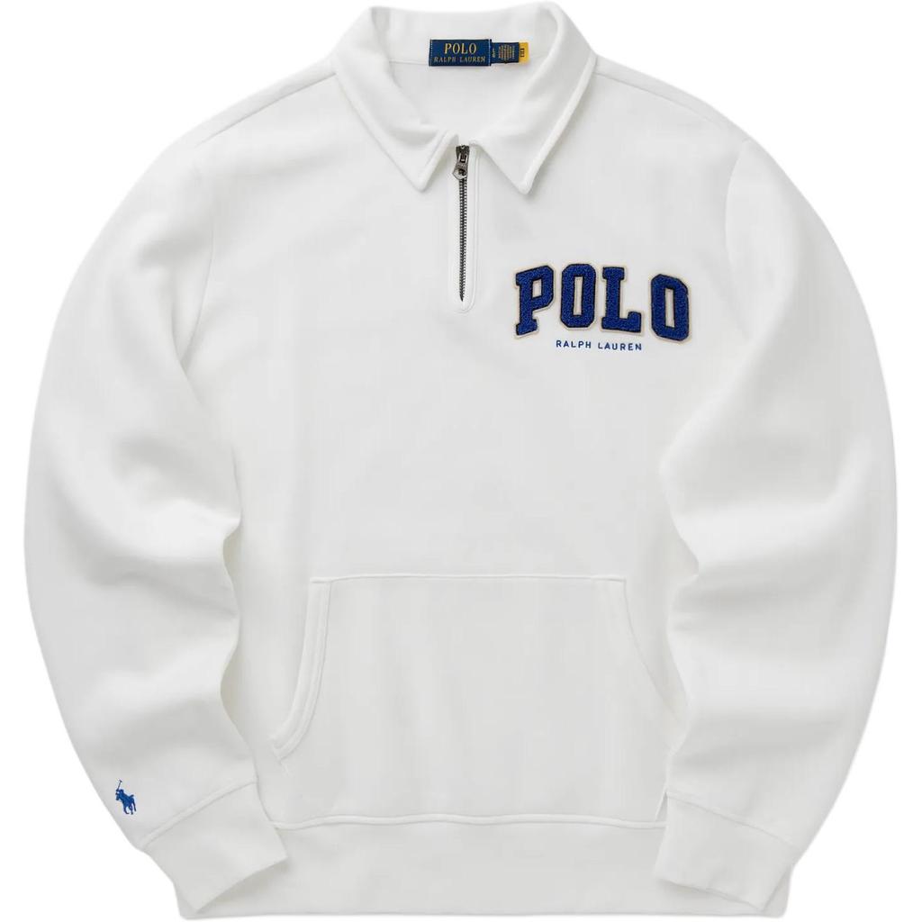Polo Ralph Lauren Geborduurde Letter Mock Neck Half Zip Zak Lange Mouw Sweatshirt Heren sweatshirt 710959021-002