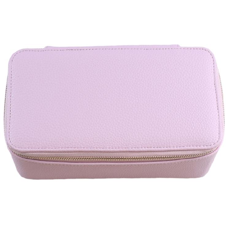 Multi Pocket Jewelry Organizer Fashionable PU Leather with Velvets Lining Accessories Holder Secure Storage Box