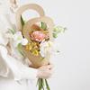 10 Stück Henkel Kraftpapier Blumenbeutel Blumenverpackung Geschenk Blumenverpackungsboxen für Zuhause Hochzeit Party Dekoration