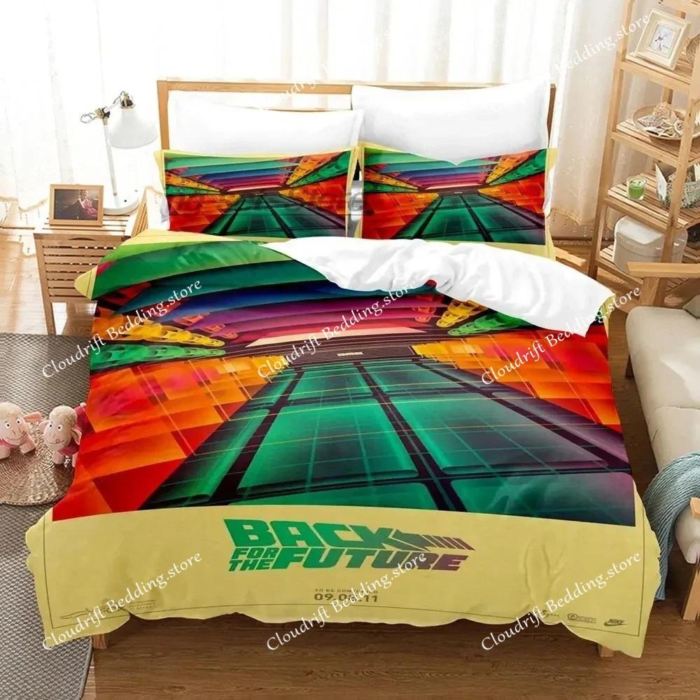 Back To The Future Bedding Set Boys Bedroom 3D Printed Duvet Cover Set Single Double Queen King Size Quilt Cover Pillowcase