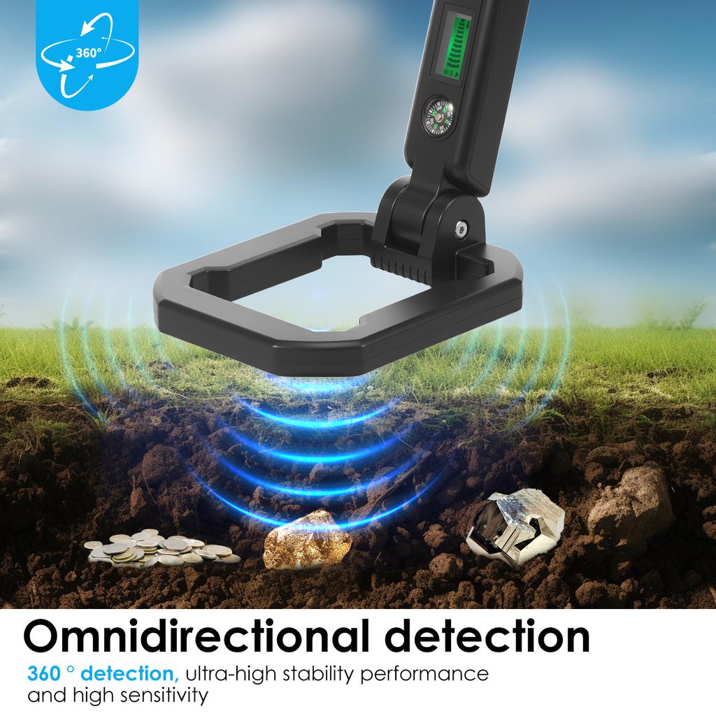 1 Pc Handheld Metal Detector Metal Detector Pinpointer 360° Foldable Detection Instrument Portable Metal Finder Detector Tools